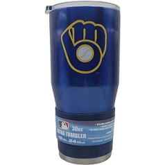 Licencēta MLB alternatīva stila nerūsējošā tērauda dubultsiena vakuumizolēta ceļojumu krūze Game Day Ultra 850 ml (Milwaukee Brewers)