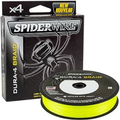 Spiderwire cieta makšķerēšanas aukla 4, dzeltena 0,20 mm, 300 m, pīta PE Dyneema jūras vērpšana, karpu zveja