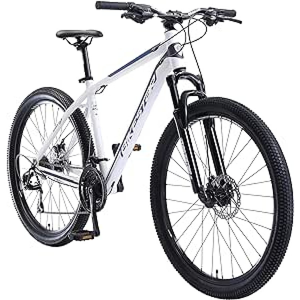 Bikestar Hardtail alumīnija kalnu velosipēds ar Shimano disku bremzēm, 21 ātruma pārnesumu pārslēdzēju, 27,5 collu riepām, 14, 16, 18 collu rāmi