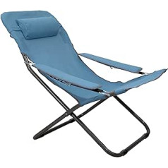 HOMECALL Folding Camping Chair with 2x1 Textilene and Adjustable Backrest - Blue