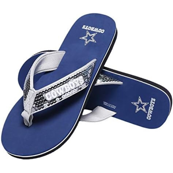 FOCO sieviešu sequin Houston Texans fliters Flip Flop Small