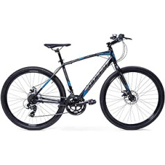 Huffy 27.5 Bicycle Carom vīriešu 27.5 hibrīds Hardtail grants velosipēds, melns, M