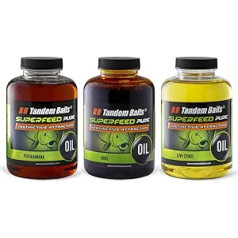 Tandem Baits SuperFeed Pure Fish Oil Intensive Aroma | Atraktants karpu zveja bez piepūles | Boilie Oil Bait Lielo zivju zveja | Karpu piederumi Profesionālā un hobija makšķerēšana