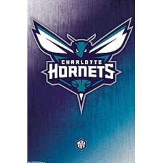 Trends International NBA Charlotte Hornets — logotips 14 sienas plakāts 14,5 x 22,5 collas bez rāmja