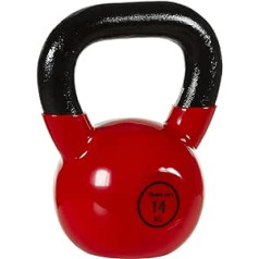 MOVIT Kettlebell PRO, čuguna tējkanna ar vinila pārklājumu, 12 varianti: no 2 līdz 24 kg, pārbaudīts uz kaitīgām vielām, šūpošanās hanteles lodītes svars