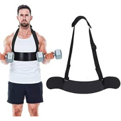 Arm Blaster Biceps Isolator Roku saritināšanas bicepss Blaster Gym Arm Blaster aksesuārs svarcelšanas muskuļu fitnesa treniņiem ar regulējamām siksnām un ērtiem polsterētiem galiem, melns, 23,2 collas garš