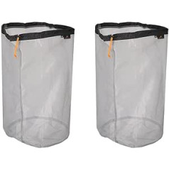 (2 pakuotės) Ultra Stuff Storage Bag for Camping Mesh Bag Sportinis tinklinis krepšys - juodas, XXL