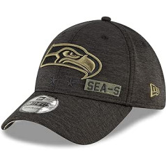 New Era Seattle Seahawks NFL On Field 2020 Sveiciens Service 39Thirty Stretch Cap — M –L, pelēks