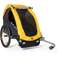 Burley Unisex – suaugusiųjų bičių dviračio priekaba vaikams, geltona, vieno dydžio