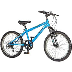 Schwinn Remix Kids kalnu velosipēds, 20 collu riepas, viegls tērauda viedais starta rāmis, dakšu piekare, 6 ātrumi, ieteicamais braucēja vecums no 5 līdz 8 gadiem, zils