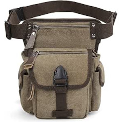 Verlenpaple Tactical Leg Bag Nolaižamā kāju soma, Daudzfunkcionāla āra militārā kāju soma vidukļa soma ar pārgājieniem, ceļojumiem, motocikliem, kempingiem, makšķerēšanai, brūna