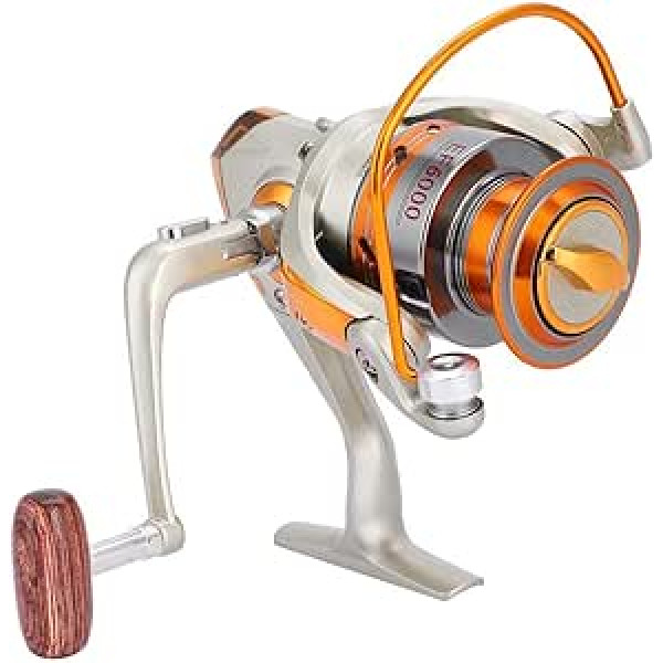 EIS Fishing Reel, 12BB Lightweight Saltwater Spinning Wheel Ocean Sea Boat Trolling Metal Ice Fishing Reel (EF6000)