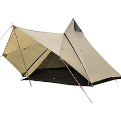 RajoNN Tent Camping Pyramid Tent Adult Indian Teepee Tent Yurt Tent Double Layer Tents for Outdoor Camping Hiking Hunting 3-4 Person