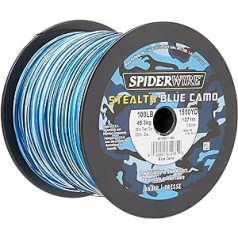 Spiderwire Stealth Camo Braidtm, 36.3 kg Major/36.2 kg 3000YD 2743 M Superline 36.3 kg Blue Heavy/36.2 kg – 3000YD 2743 M