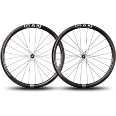 ICAN Aero 38 Disc 1325 g oglekļa disks šosejas velosipēdu riteņu komplekts iekšējais platums 21 mm spieķi Sapim CX-Ray Shiman0/S.ram XDR Freewheel