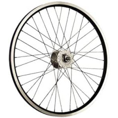 Taylor Wheels 24 collu velosipēda priekšējais ritenis Dynamic4 Shimano rumbas dinamo melns/sudrabs