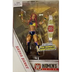 WWE Elite Collection Sasha Banks Action Figūra ar Raw sieviešu čempiona jostu