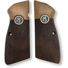 ZIB GRIPS Browning Hi Power Grips Wood, Browning Hi-Power Wood Grip 14, Browning hi Power Empuñadura pistoles rokturis Roku darbs no riekstkoka Ars.06