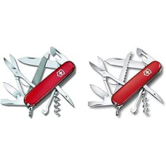 Victorinox, Taschenmesser, Mountaineer, 91 mm, rot (18 Funktionen, Klinge, Korkenzieher, Dosenöffner, Klinge)