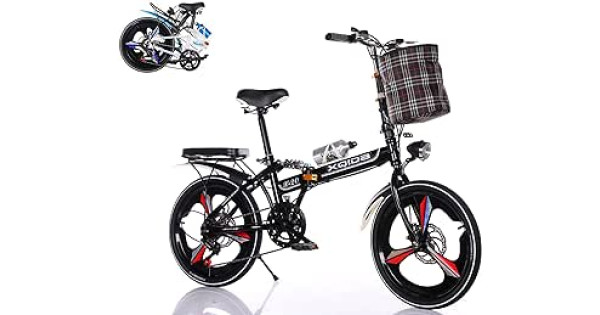 20" saliekams velosipēds, pieaugušo saliekamais velosipēds, jauniešu saliekamie velosipēdi, 6 x mainīgs ātrums, iepriekš dubultā trieciena absorbcija ar gaismām un grozu, nosūtīts no Vācijas noliktavas, krāsa: sarkana/melna/balta/bēša