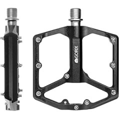 GORIX velosipēda plakanie pedāļi, plats CNC 3 B gultnis, viegls ar neslīdošu tapu, ceļa kalnu velosipēds (GX-FY324)