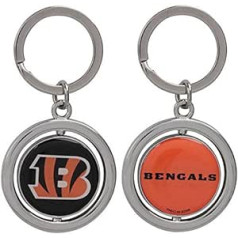 FOCO NFL Cincinnati Bengals Football Spinner Keyring, Orange, One Size