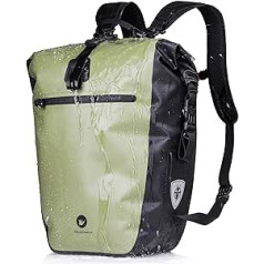 BAIGIO 3-in-1 velosipēdu soma bagāžas nodalījumam, 27-30 L, ūdensnecaurlaidīga bagāžas soma, velosipēda soma, aizmugure/priekšpuse, daudzfunkcionāls priekšējais ritenis, bagāžas soma, ceļojumu soma, klēpjdatora mugursoma, plecu soma