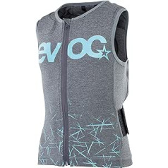 EVOC Protector Vest Kids Bērnu aizsargvestes aizsargapģērbs action sportam (izmēri: JS, JM, JL, LITESHIELD Plus muguras aizsargs, aizsargājošs EVA polsterējums, AIROFLEX gurnu josta), oglekļa pelēks