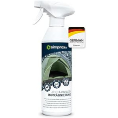 simprax® Zelt Imprägnierung Spray-On - klimaneutrales Imprägniermittel Imprägnierspray - Oeko-TEX ECO-Passport - UV-stabil, biologisch abbaubar