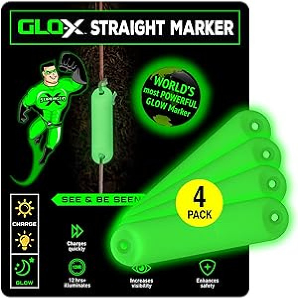 GLO-X Campers Essential Pack — jaudīgi kempinga piederumi telts kemperiem, 12 rāvējslēdzēji/4 apaļi/4 taisni marķieri