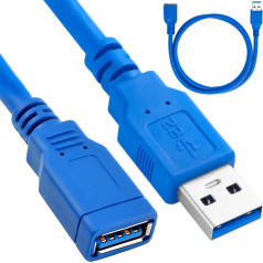 Fusion USB 3.0 extencion cable 1.5m blue