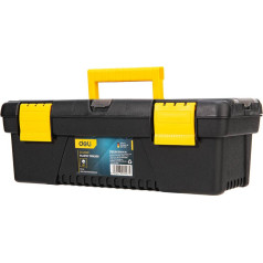 Plastic Tool Box Deli Tools EDL432412, 12'' (yellow)