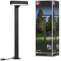 Paulmann 94546 Plug & Shine LED Outdoor Light Plug & Shine Bollard Light Ito Horizontal IP65 1 x 6 Watt Dimmable Anthracite Metal Plastic 3000 K