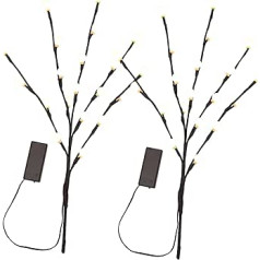 Toddmomy Pack of 2 Christmas Lights Illuminated Branches Tree Light Up Christmas Room Decoration Illuminated Willow Vine Plastic Coloured Lights Branch