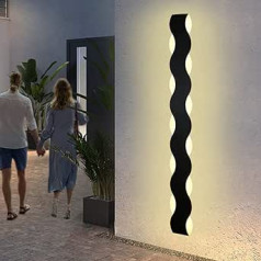 LED gara sienas lampa Moderna gara sienas lampa IP65 ūdensizturīgs sienas lukturis Villa sienas lampa melna alumīnija āra sienas lampa gara āra sienas lampa LED āra/iekštelpu sienas lampa 100 cm silta gaisma