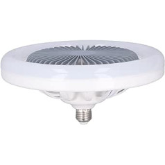 Neliels griestu ventilators ar gaismu, E27 30 W klusa regulējama LED ventilatora lampa, LED ventilatora griestu gaisma bērnu istabai, guļamistaba, 85-265 V