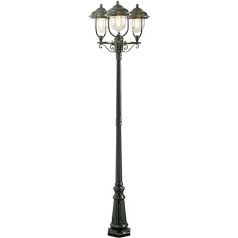 Konstsmide Parma 7227-600 stāvlampa platums 60 cm dziļums 60 cm augstums 218 cm 3 x 75 W IP43 krāsots alumīnijs zaļš