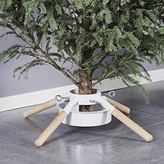 Blissun White Christmas Tree Stand for Real Trees