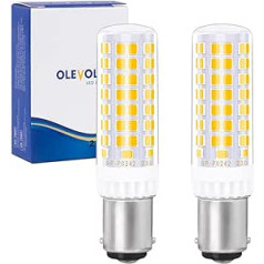 OLEVOLT B15D LED 230V LED spuldze B15D ligzda 7W B15D LED aptumšojama nomaiņa halogēna spuldze B15D 70W kvēlspuldzes dubultkontakta iekšējais apgaismojums sienas apgaismojums šujmašīnas lampa bajoneta B15D silta