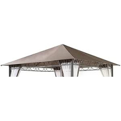 GRASEKAMP Qualität seit 1972 Replacement Roof 3 x 3 m Style Gazebo Taupe Tarpaulin Cover Garden Gazebo