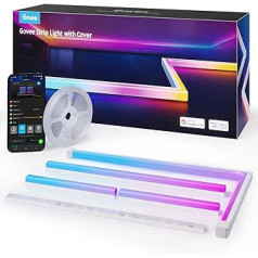 Govee RGBIC LED sloksne 5 m ar LED profilu, vieda LED sloksne darbam ar Alexa un Google Assistant, LED sliede ar LED joslu guļamistabai, grīdlīstes, skapis, 64 ainas režīmi, lietotņu vadība