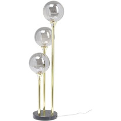 Kare Al Capone Tre Designer stalinė lempa, auksinė, stalinė lempa, plieninis stulpas, stiklo gaubtas, marmurinis pagrindas, 83 x 18 x 18 cm (A x P x G)