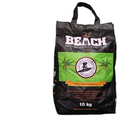 BlackSellig 10 kg pludmales kokosriekstu grila briketes, tīras kokosriekstu čaumalas, bārbekjū ogles — perfekta profesionāla kvalitāte