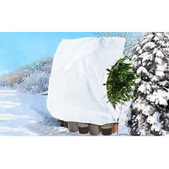 Bendras žiemos augalų vilnos užvalkalas, apsaugantis nuo šalčio, augalus šildančios striukės, apsaugo augalus nuo šalčio pažeidimų, vidutinis (100 x 80 cm), smėlio spalvos, 2 vnt.
