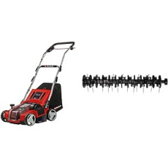 Einhell GE-SA 36/35 Li-Solo Power X-Change Battery Scarifier Fan (36 V, Brushless, 35 cm Blade Roller, 28 L Collection Bag, Adjustable Working Depth, without Battery, Includes Replacement Fan Roller)