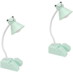 OSALADI iepakojumā ir 2 jaukas galda lampas, jauka lampa, Kawaii acu aizsardzības lampa, lasīšanas gaisma, lasīšanas gaisma, gultas dāvana, mobilā tālruņa turētājs, lasīšanas gaisma, jaukas LED bērnu lampiņas