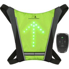 Backpack with Maclean LED indicator, with remote control, MCE420 Lithum batteries 3.7V 500mAh, 2xCR2032, water resistance: IPx5 remote control, backpack I