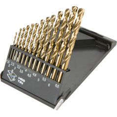 Graphite HSS-TiN metal drill bits 1.5-6.5 mm, set of 13 pcs.