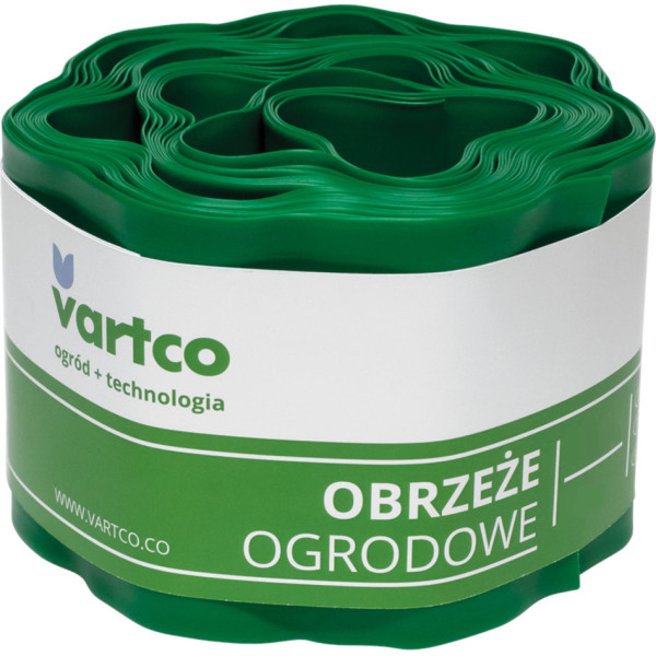 Viļņota dārza apmale 20cm x9m Vartco zaļa