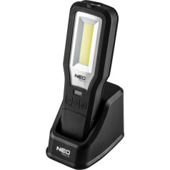 NEO Darbnīcas lampa 550 lm COB LED + bāze + lādētājs